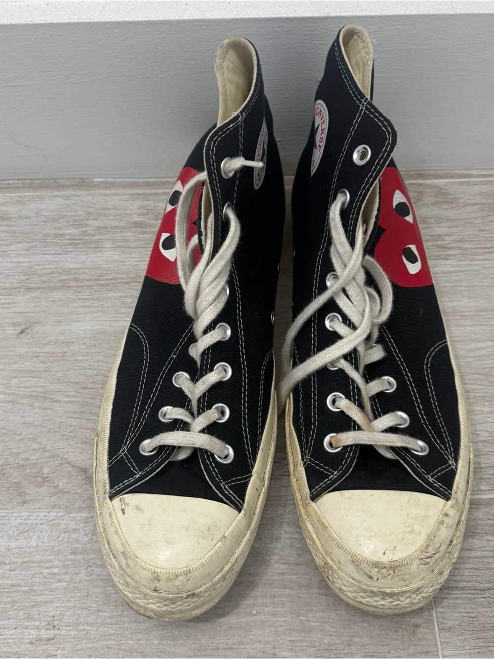 Commes Des GarconS PLAY Converse Unisex Chuck Taylor High Top Sneakers Black 12 - Picture 5 of 12